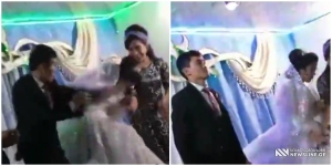 VIDEO: უზბეკეთში სიძემ პატარძალს იმის გამო დაარტყა, რომ შეჯიბრში მოუგო