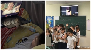 VIDEO: კლასელების ემოცია, როდესაც დათი ონლაინ გაკვეთილზე დაესწრო