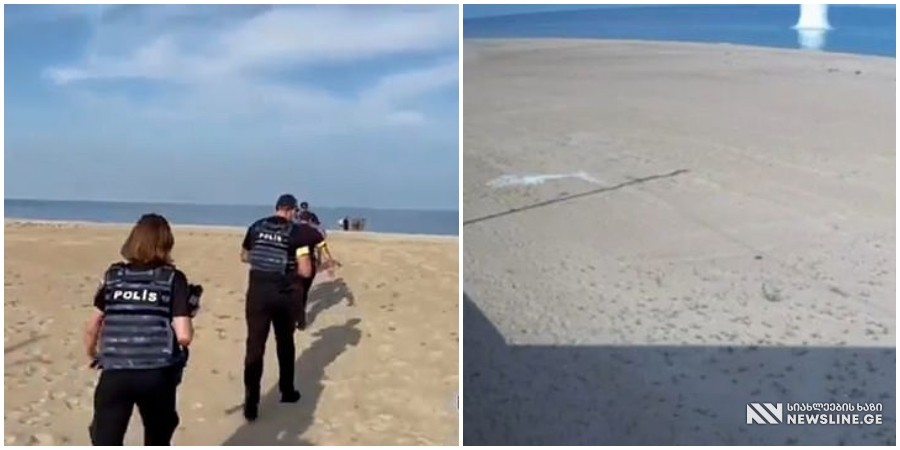 VIDEO: ოდესის პლაჟზე მამაკაცი ბანაობის დროს აფეთქდა