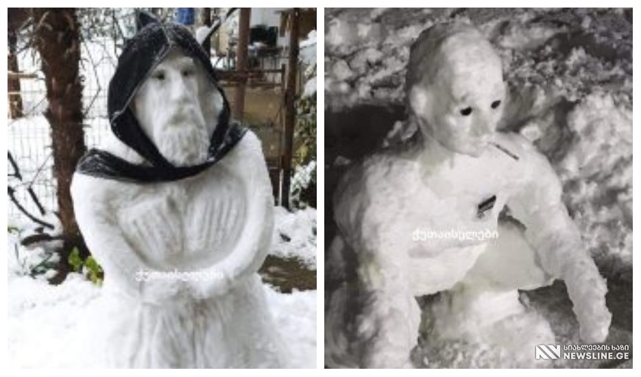 ფოტო: "ქუთაისში თოვლის ბაბუებიც ძველი ბიჭები არიან" - სახალისო კადრები ქუთაისიდან